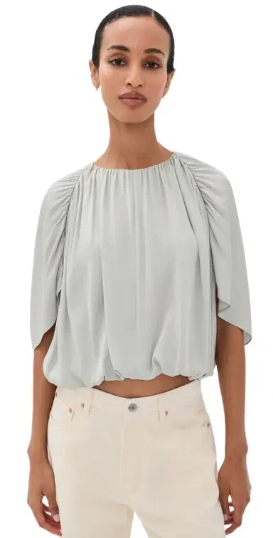 Vince Gathered Cape Bubble Blouse tone age | Thumbnail 1