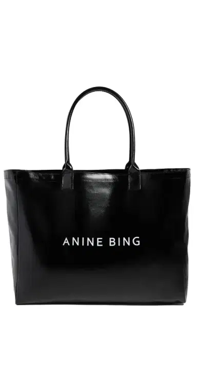Anine Bing Leo Coated Canvas Tote Bag | Thumbnail 1