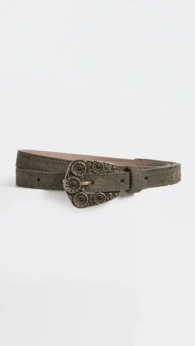 B-Low The Belt Elphie Suede Belt Olive/Brass | Thumbnail 2