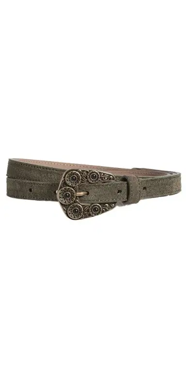 B-Low The Belt Elphie Suede Belt Olive/Brass | Thumbnail 1