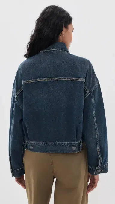 Levi's Loose Crop Trucker Denim Jacket High Vibration | Thumbnail 3