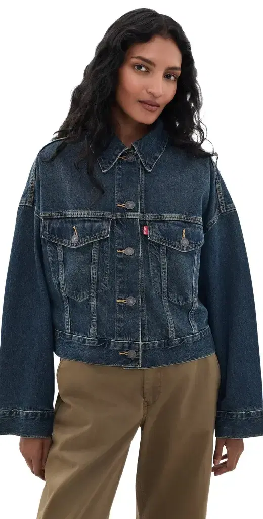 Levi's oose Crop Trucker Denim Jacket High Vibration