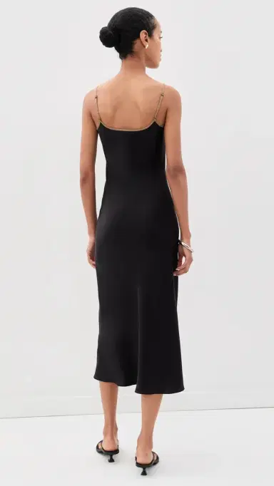 Comme Si Silk Bias Dress Black S | Thumbnail 3 Comme Si Silk Bias Dress Black S | Thumbnail 3