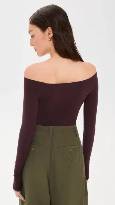 Commando Ballet Off Shoulder Bodysuit with Thumbholes | Thumbnail 3 Commando Ballet Off Shoulder Bodysuit with Thumbholes | Thumbnail 3