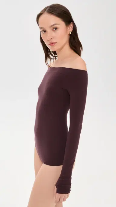 Commando Ballet Off Shoulder Bodysuit with Thumbholes | Thumbnail 4 Commando Ballet Off Shoulder Bodysuit with Thumbholes | Thumbnail 4