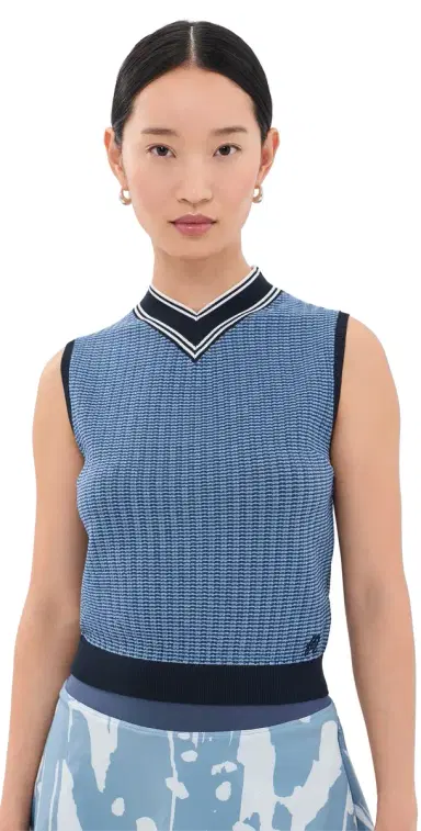 Malbon Ami Mock Neck Sweater Vest | Thumbnail 1 Malbon Ami Mock Neck Sweater Vest | Thumbnail 1