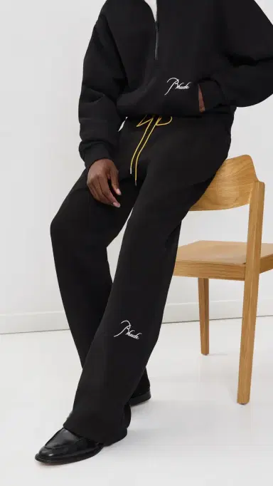 Rhude Classique Sweatpants Black / White S | Thumbnail 2