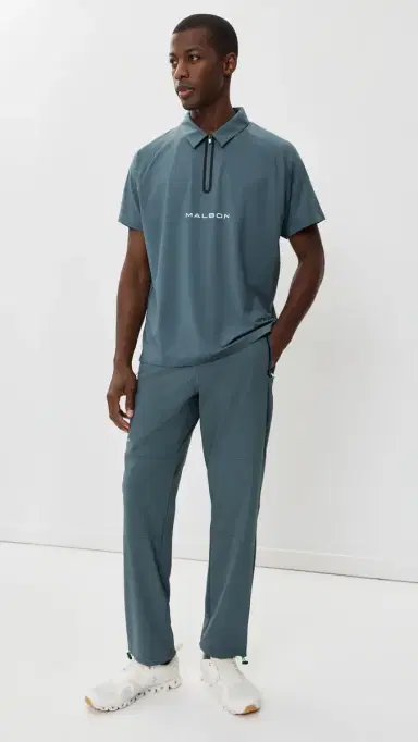 Malbon Performance Zip Raglan Polo Dark late | Thumbnail 5 Malbon Performance Zip Raglan Polo Dark late | Thumbnail 5