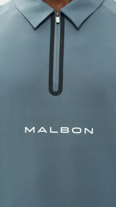Malbon Performance Zip Raglan Polo Dark late | Thumbnail 6 Malbon Performance Zip Raglan Polo Dark late | Thumbnail 6