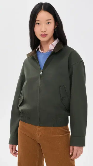 Alex Mill Cropped Zip Jacket In Twill Gabardine | Thumbnail 2 Alex Mill Cropped Zip Jacket In Twill Gabardine | Thumbnail 2
