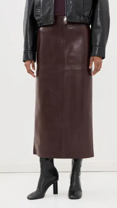 AGOLDE Hikson Leather Skirt Madera | Thumbnail 2