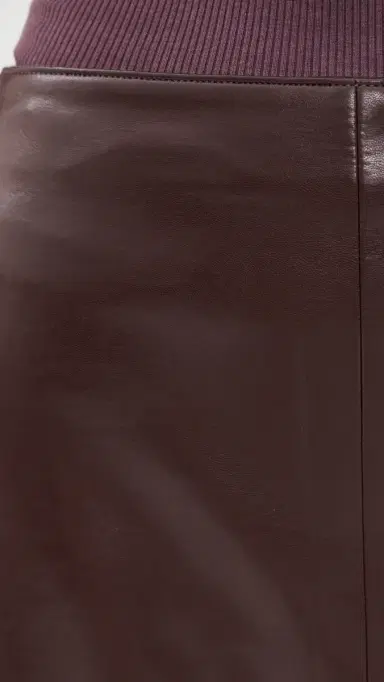 AGOLDE Hikson Leather Skirt Madera | Thumbnail 6
