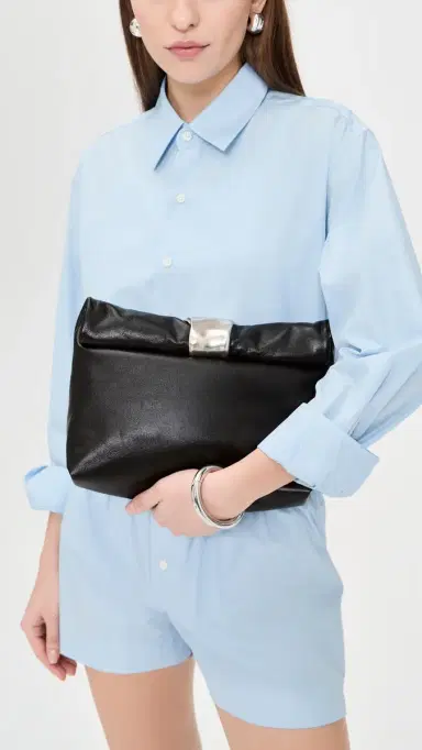 Staud Cuff Clutch Black One Size | Thumbnail 3