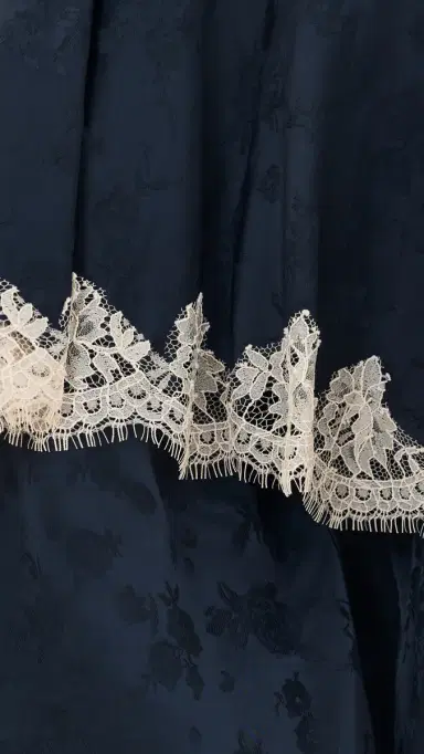 Sea Shay Lace Long Sleeve Top Navy | Thumbnail 6