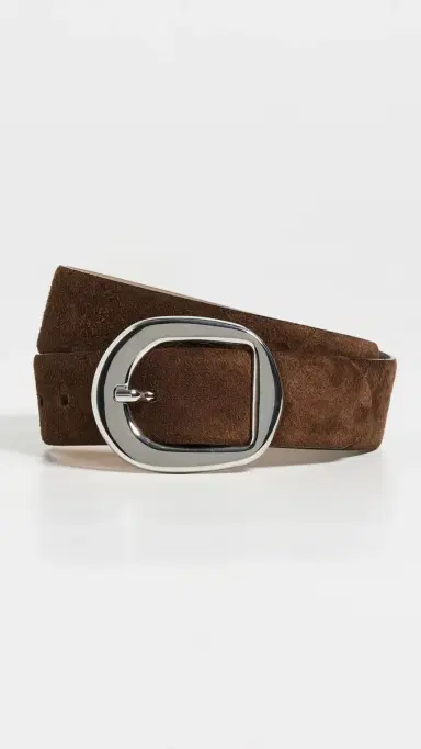 B-Low The Belt Greyson Suede Belt Chocolate/ilver | Thumbnail 2
