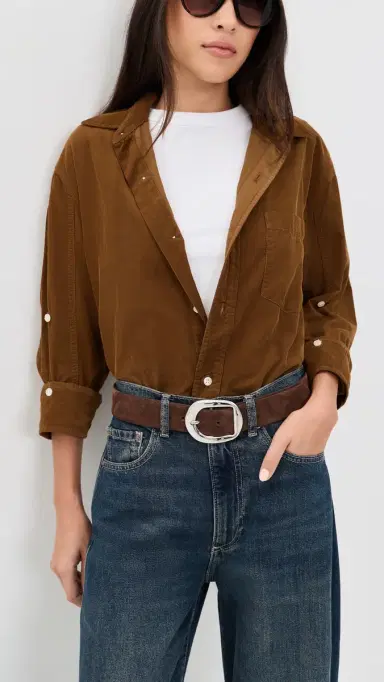 B-Low The Belt Greyson Suede Belt Chocolate/ilver | Thumbnail 3