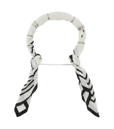 TOTEME Embellished striped silk scarf | Thumbnail 1