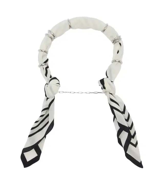 TOTEME Embellished striped silk scarf