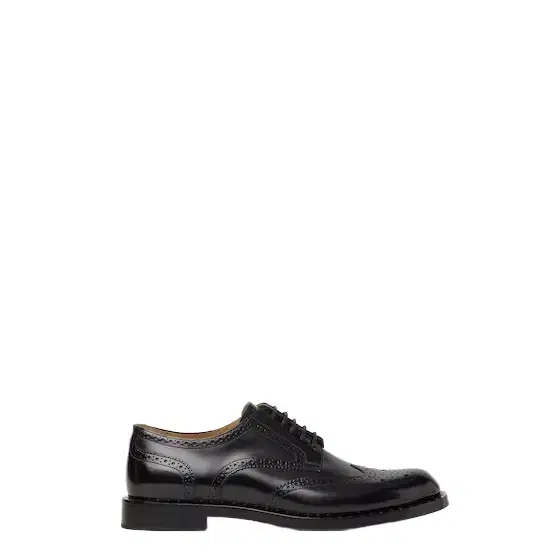 Fendi Lace-up Derby shoes with an almond-shaped toe and brogue