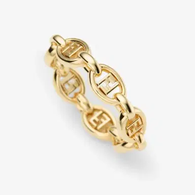 Fendi Ring formed of a rigid chain consisting of oval elements | Thumbnail 2