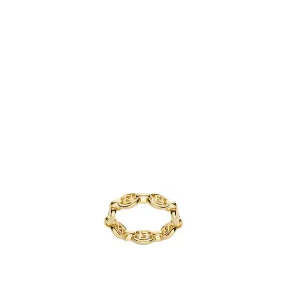 Fendi Ring formed of a rigid chain consisting of oval elements