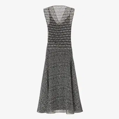 Fendi Sleeveless dress with a fluid line fitted at the waist | Thumbnail 4 Fendi Sleeveless dress with a fluid line fitted at the waist | Thumbnail 4