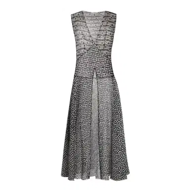 Fendi Sleeveless dress with a fluid line fitted at the waist | Thumbnail 1 Fendi Sleeveless dress with a fluid line fitted at the waist | Thumbnail 1