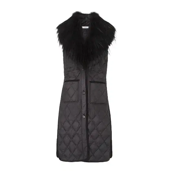 Fendi Long, slightly padded gilet with a fitted line and deep