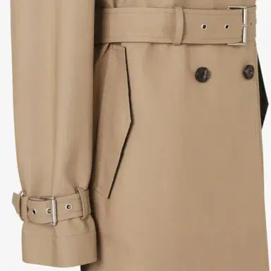 Fendi Double-breasted midi trench coat with deep side slits at | Thumbnail 3 Fendi Double-breasted midi trench coat with deep side slits at | Thumbnail 3