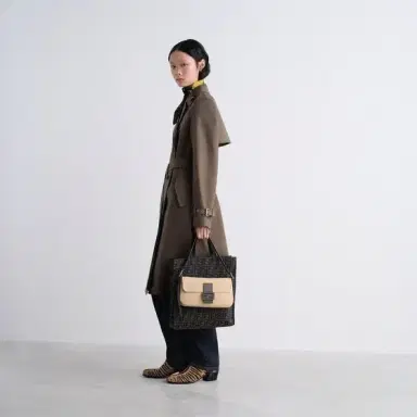 Fendi Double-breasted midi trench coat with deep side slits at | Thumbnail 4 Fendi Double-breasted midi trench coat with deep side slits at | Thumbnail 4