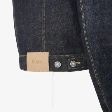 Fendi Short jacket made from navy blue regenerated cotton | Thumbnail 3 Fendi Short jacket made from navy blue regenerated cotton | Thumbnail 3