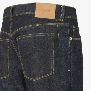 Fendi Regular-fit 5-pocket trousers made from navy | Thumbnail 3 Fendi Regular-fit 5-pocket trousers made from navy | Thumbnail 3