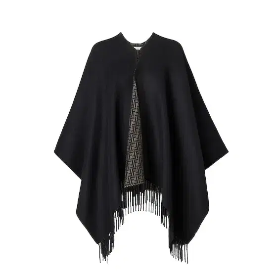 Fendi Large, enveloping double-sided poncho, customised on