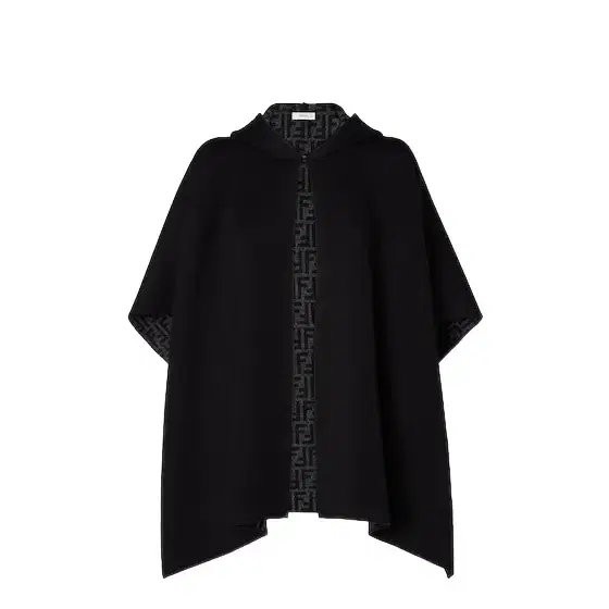 Fendi Poncho with hood customised inside the jacquard FF Zucca