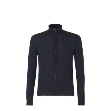 Fendi Slim-fit cardigan with a high collar, customised | Thumbnail 1