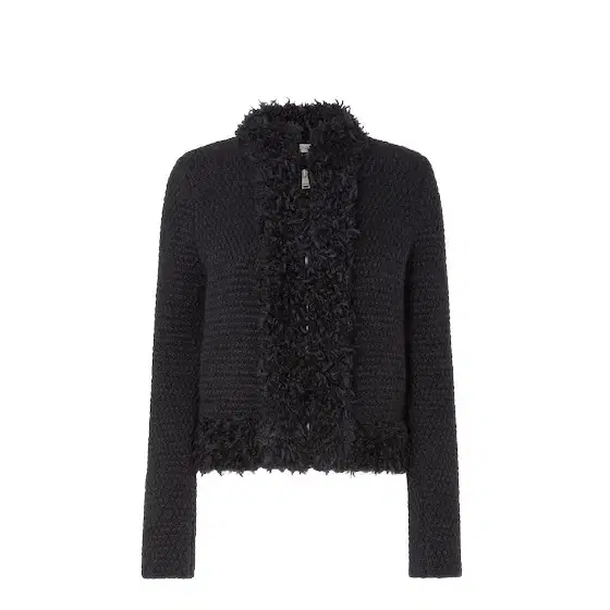 Fendi Short close-fitting jacket with high collar and long sleeves