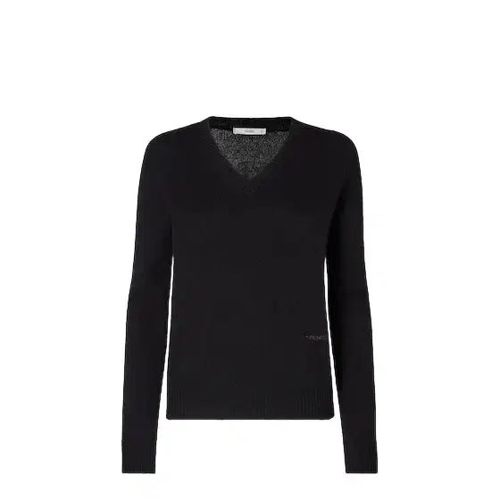 Fendi Basic fitted jumper with a V-neck and long sleeves