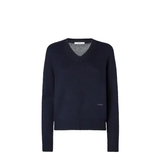 Fendi Basic fitted jumper with a V-neck and long sleeves