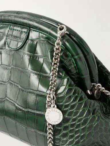 Stella McCartney Falabella Croc-effect Vegetarian Material Clutch | Thumbnail 6