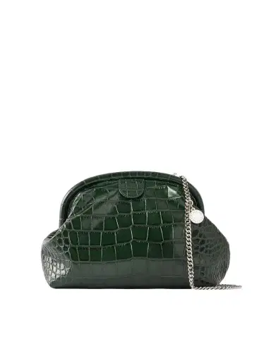 Stella McCartney Falabella Croc-effect Vegetarian Material Clutch | Thumbnail 1