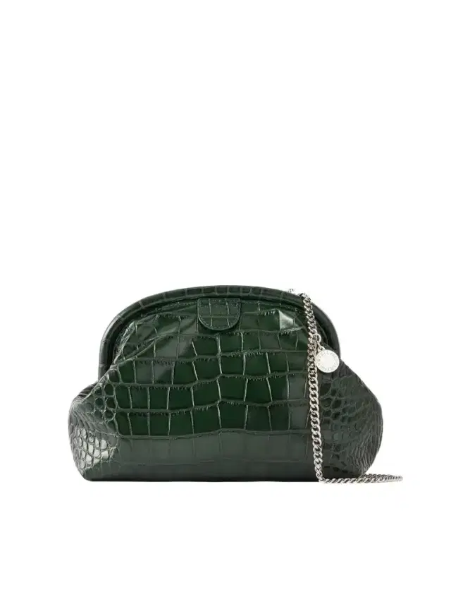 Stella McCartney Falabella Croc-effect Vegetarian Material Clutch