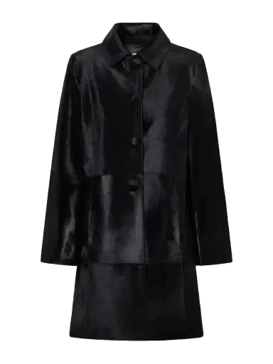 Nour Hammour Stella Paneled Calf Hair Coat | Thumbnail 1