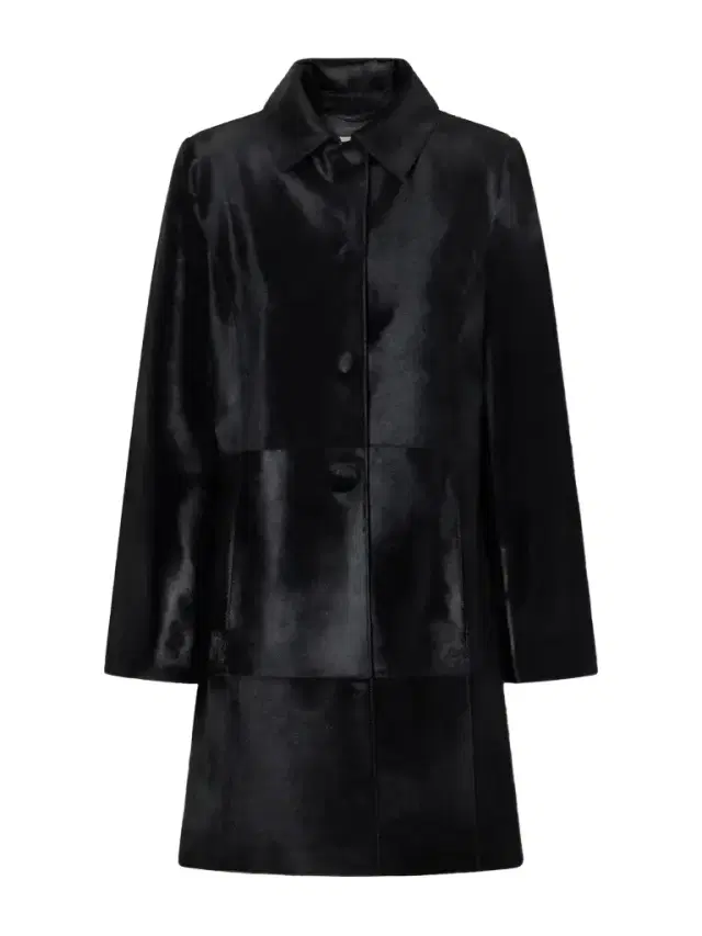Nour Hammour Stella Paneled Calf Hair Coat