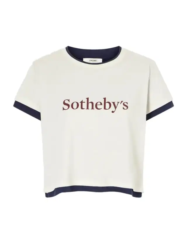 Frame + Sotheby's Printed Cotton-jersey T-shirt