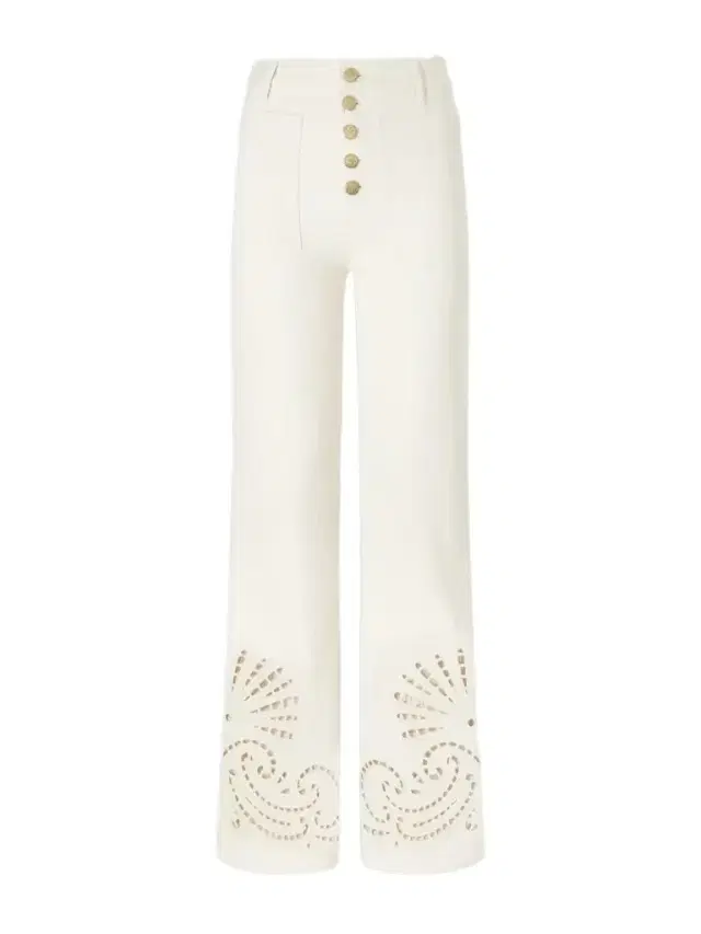 Ulla Johnson The Lou Broderie Anglaise Mid-rise Straight-leg Jeans
