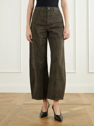 Frame The Bow Crop Leopard-print High-waisted Tapered Jeans | Thumbnail 3