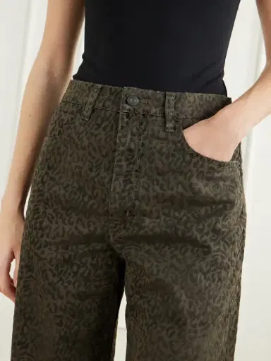 Frame The Bow Crop Leopard-print High-waisted Tapered Jeans | Thumbnail 5