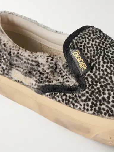 Golden Goose Vce Penstar Leather-trimmed Animal-print Calf Hair Sneakers | Thumbnail 5 Golden Goose Vce Penstar Leather-trimmed Animal-print Calf Hair Sneakers | Thumbnail 5