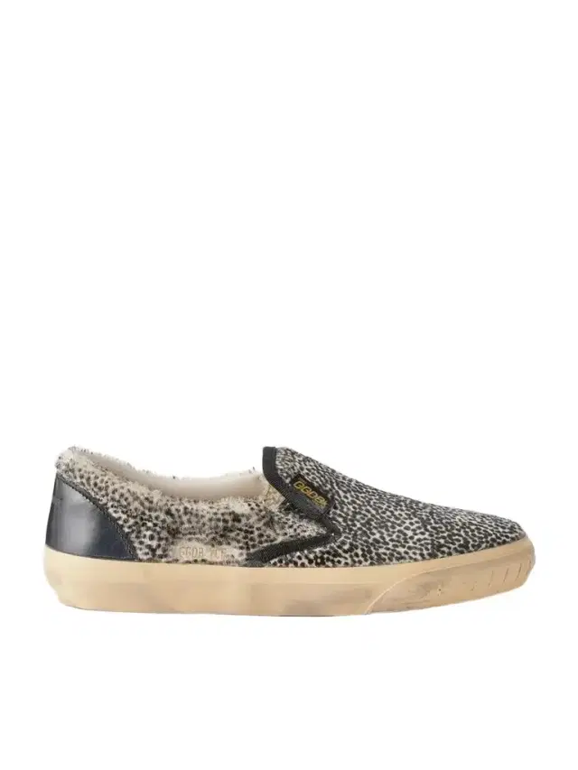 Golden Goose Vce Penstar Leather-trimmed Animal-print Calf Hair Sneakers