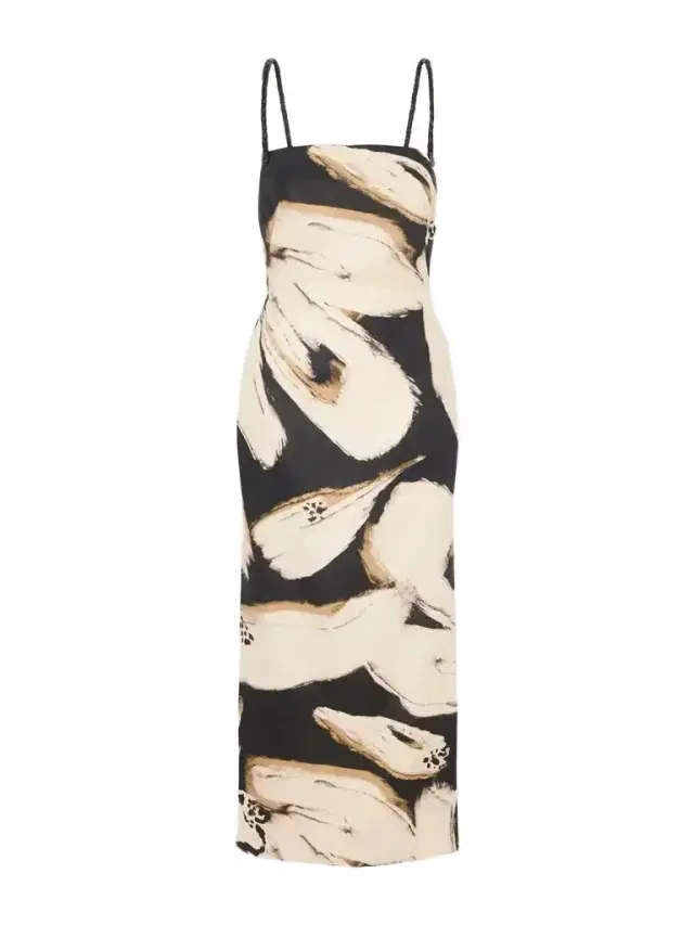 ANDRES OTALORA Lo No Dicho Tassel-detailed Printed Linen Midi Dress
